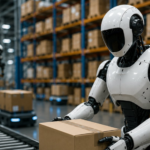 An advanced robotic arm demonstrating Physical AI capabilities in a modern manufacturing setup.